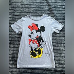 Disney Unisex Medium Grey Minnie Mouse Graphic Tee
